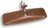 Rod Mounted Rear View Mirror Gold Painted Back