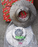 Cross Drilled & Grooved Brake Discs 232mm