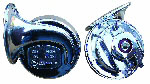 ABS Chrome Horns Trumpet "Snail" Type