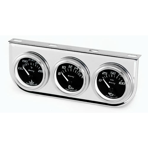 Gauge Panel Bracket Triple Chrome