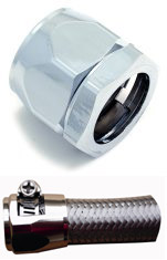 MagnaClamp for Braided Hose. Chrome.