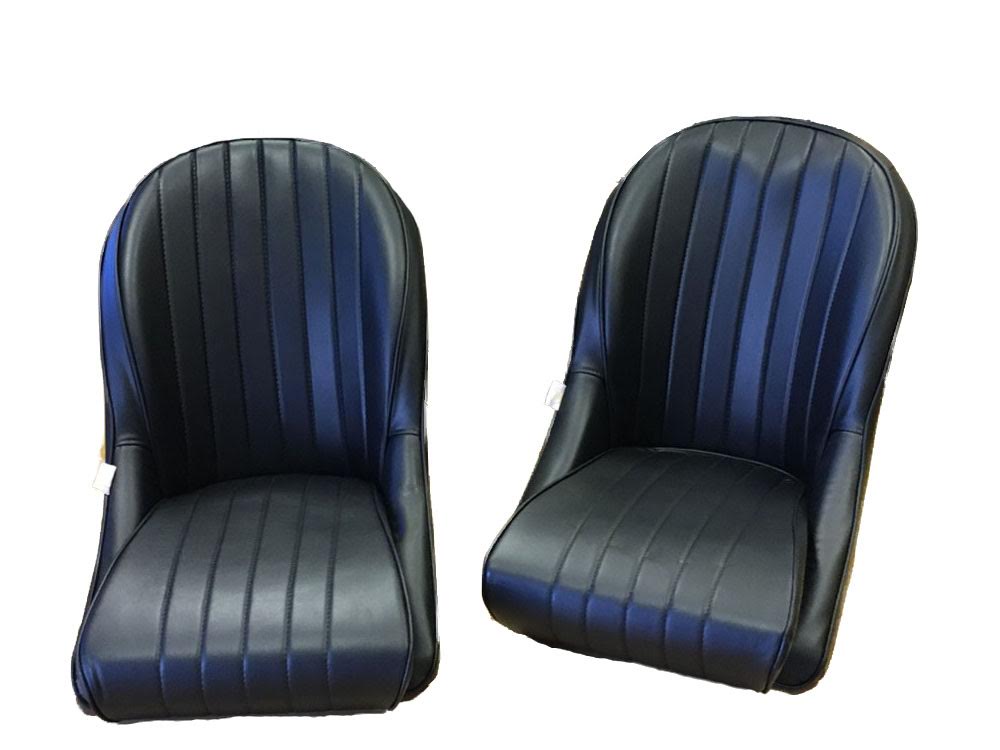 Low rounded-back seat, ideal for all classic and vintage cars. 