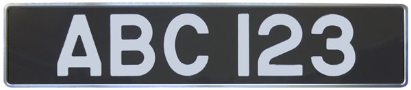 Classic Rectangular Aluminium Registration Plate