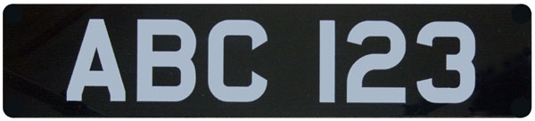 Self-Adhesive Classic Registration Plate