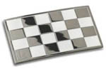 Chequered Flag Enamel Badge Self Adhesive