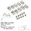 Stainless Single Saddle Clip Clamp Pack 12