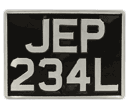 Classic Square Aluminium Registration Plate