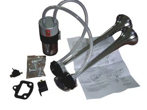 Truck & Marine Air Horn Kit Twin Trumpets