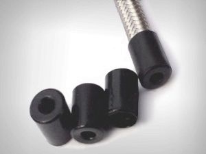 Braided Hose Rubber End Finisher Cap PUSH ON with steel clips FOR HOSE OD 9-28MM 