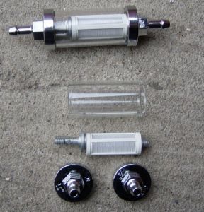 Chrome Transparent Bodied Reusable Fuel Filter