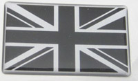 Union Jack Black/Silver Resin Pair