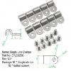 Stainless Single Saddle Clip Clamp Pack 12